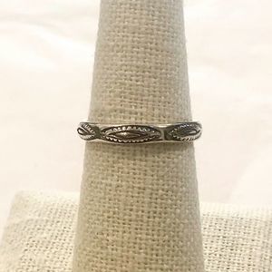 SILPADA Sterling Silver Oxidized Stacking Ring Sz 7, 7-3/4